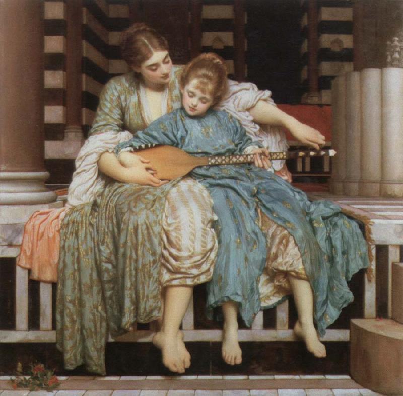 Lord Frederic Leighton the music lesson oil painting image